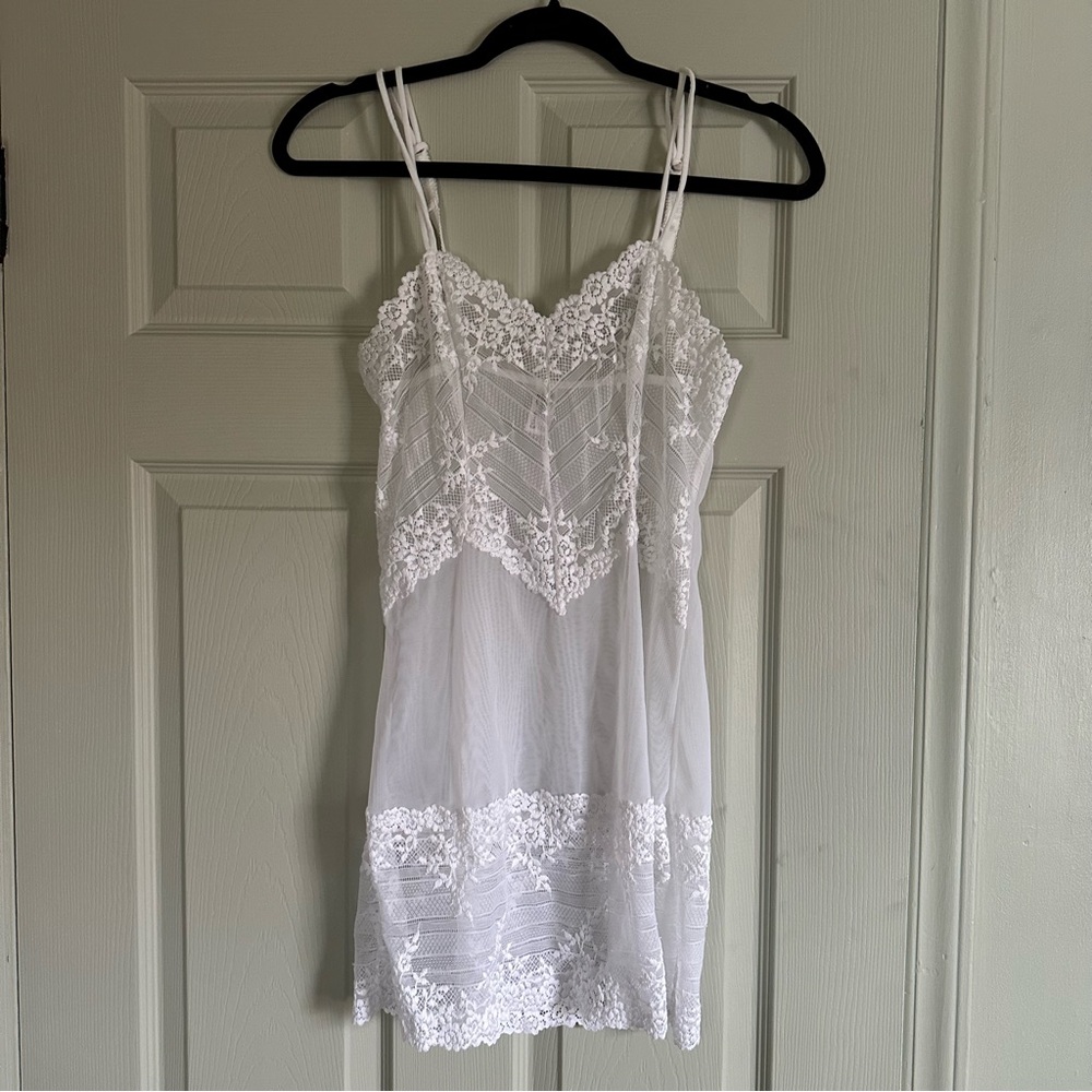 Vintage Look Lace Slip Dress